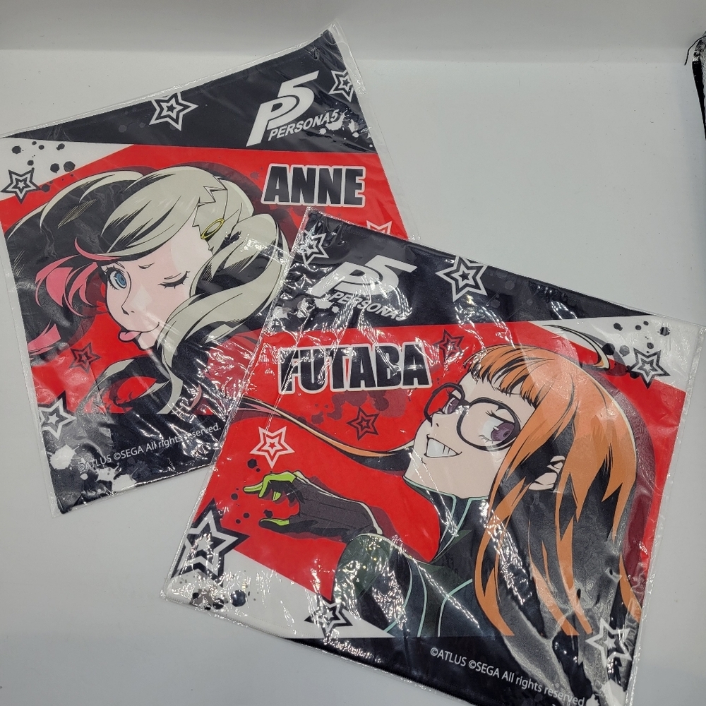 Authentic Persona 5 Character ANNE / FUTABA Towels SET OF Two Microfiber
